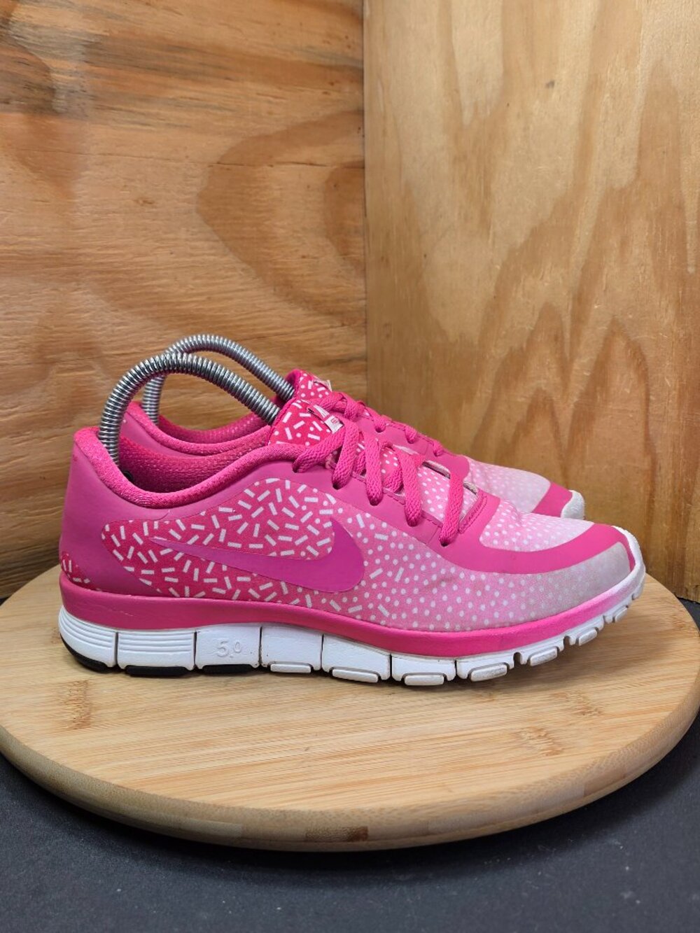 Nike Free 5.0 V4 Womens Pink Running Shoes Sneakers Size 8.5